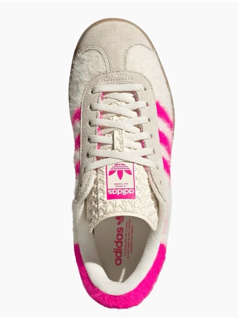 NWT Originals Gazelle Bold White Shock Pink Size 8